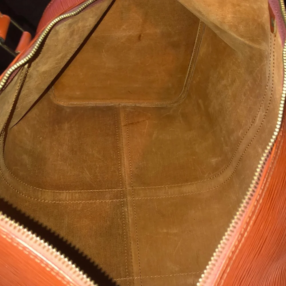 Vintage LOUIS VUITTON LV 50 Kenyan Fawn Rust Orange Epi Leather Travel Tote Bag - Picture 16 of 17